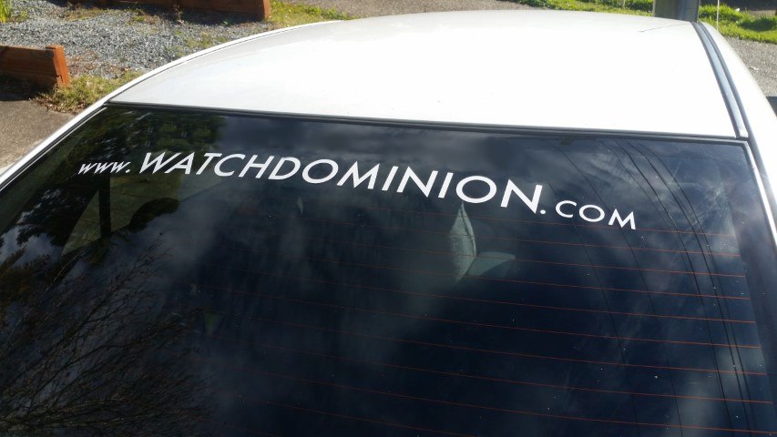 Dominion car decal - 'You Have Been Lied To'